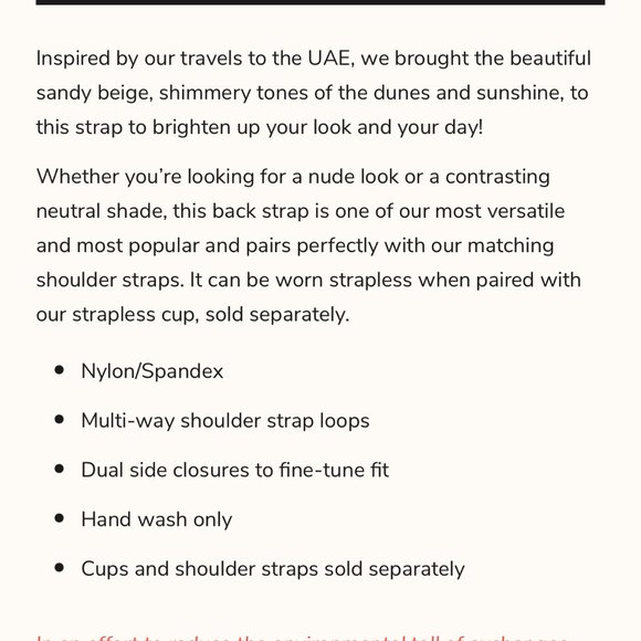 BRA LAB ABU DHABI BACK BAND (small) and Straps - Picture 4 of 6